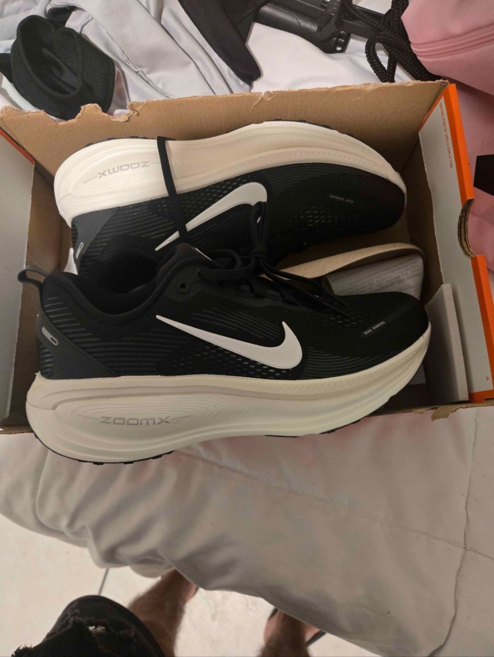 Nike ZoomX Black and White Running Shoes
